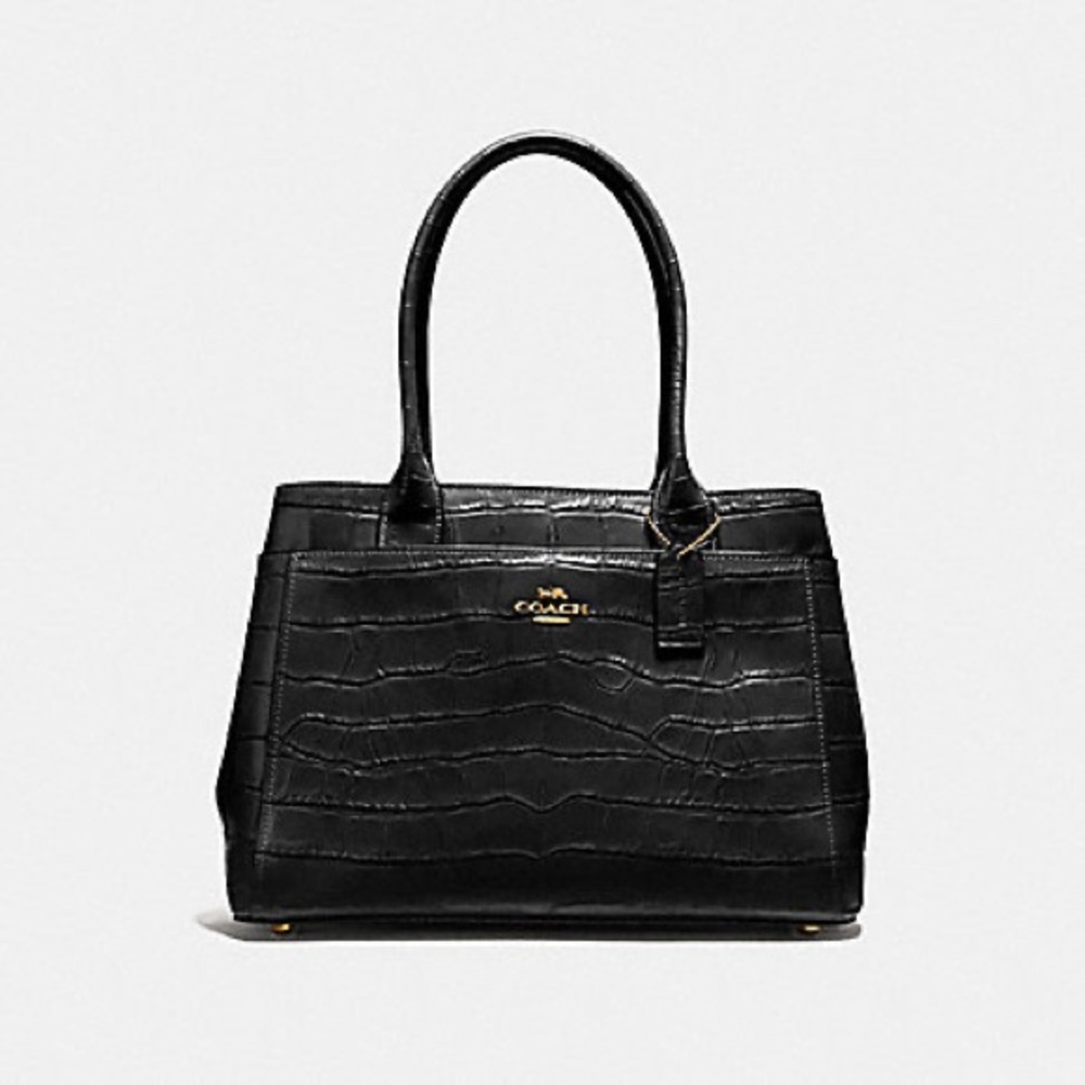 Coach crocodile embossed leather Casey Tote